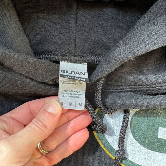Green Bay Packers Black Hoodie Sweatshirt Size Medium NWOT - Picture 3 of 5